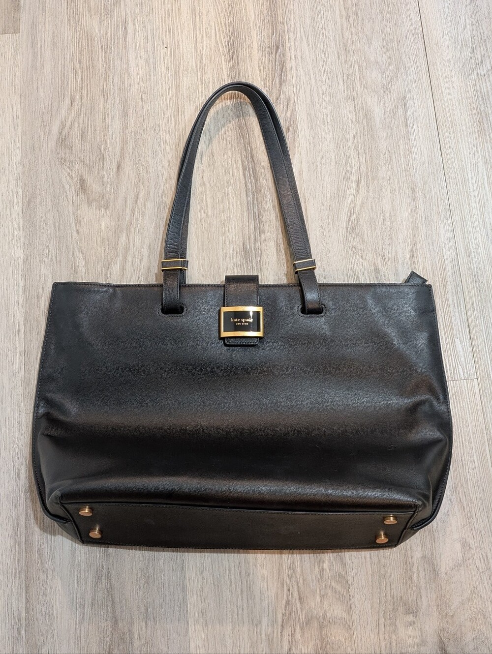 Kate Spade New York Black Leather Tote Bag